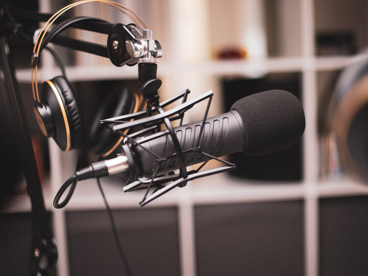 microphone and headphones